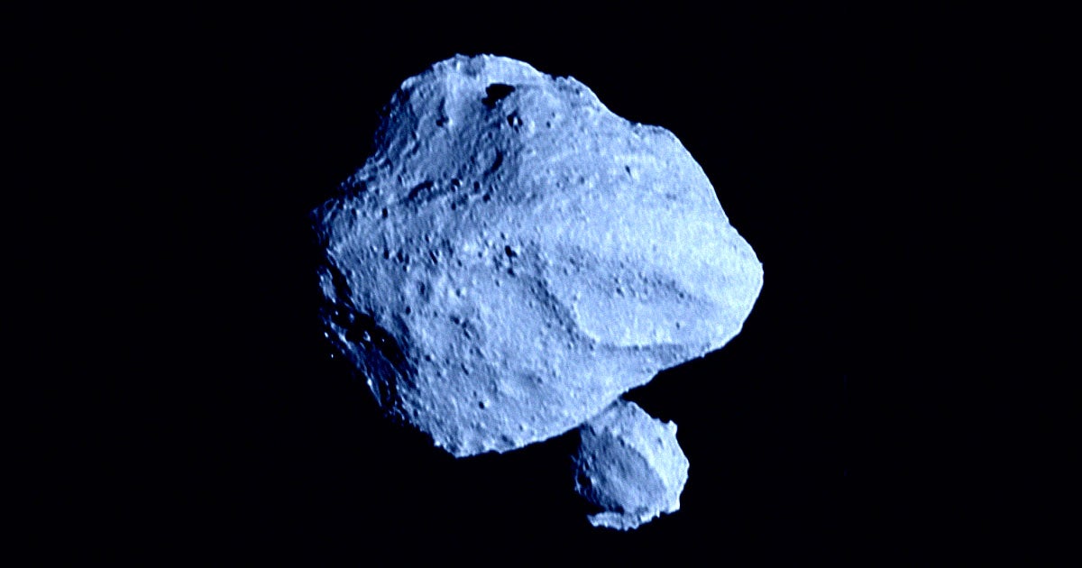 NASA scientists believe that a small asteroid in the Main Asteroid Belt called "Dinky" birthed its own Moon. Actually, two of them.