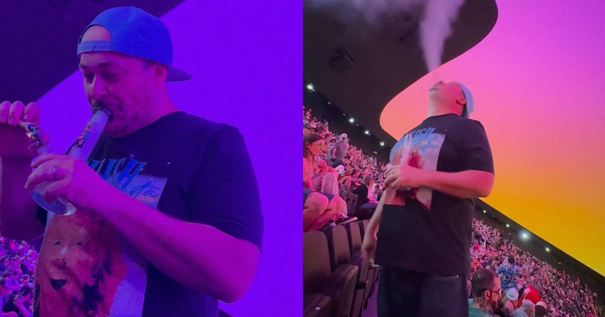 To celebrate an April 20 Phish concert, a fan took what is being hailed as the historic, first bong rip at Las Vegas' Sphere.