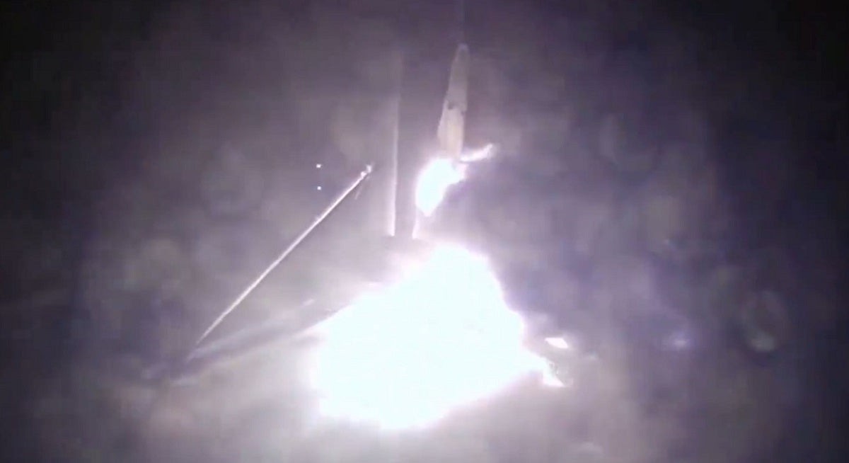 The SpaceX booster crashed Wednesday after successfully completing its mission to deliver Starlink satellites to orbit.