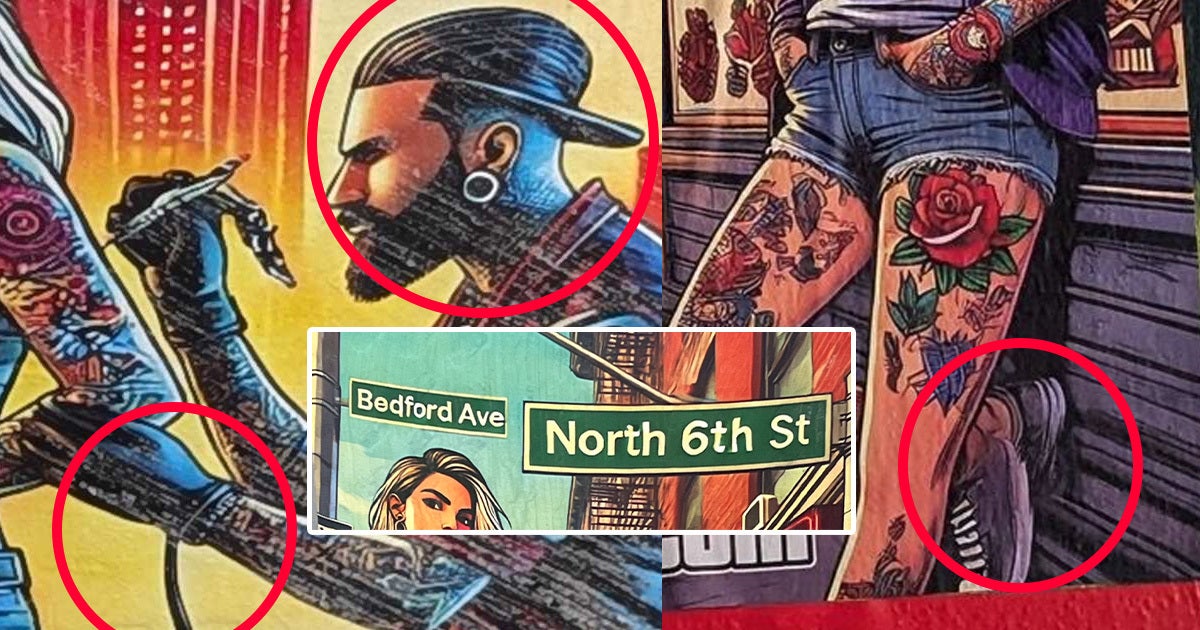 A tattoo parlor put bizarre AI-generated advertisements all over Brooklyn. We decided to get to the bottom of them.