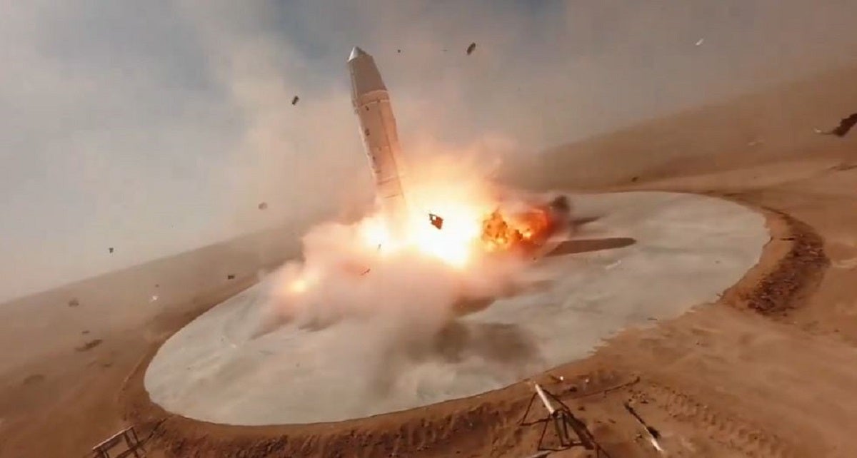 A vertical flight test of Chinese startup Deep Blue Aerospace's Nebula-1 rocket ends explosively — all captured spectacularly for the camera.