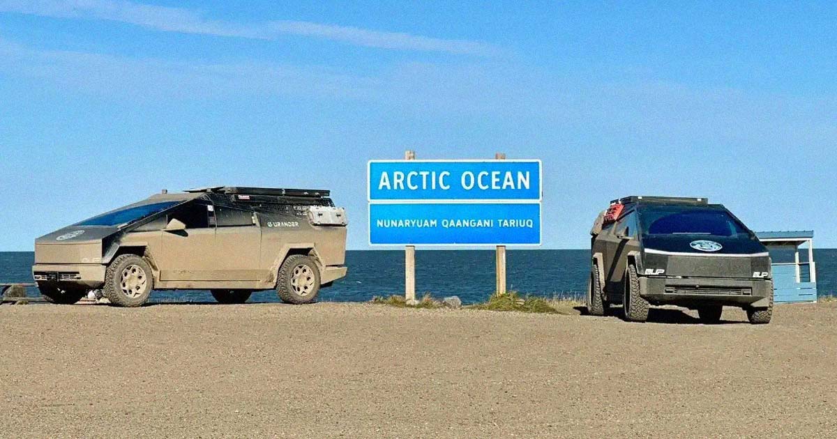 A group of Tesla enthusiasts took their Cybertrucks well past the Arctic Circle and to the shores of the Arctic Ocean without a generator.