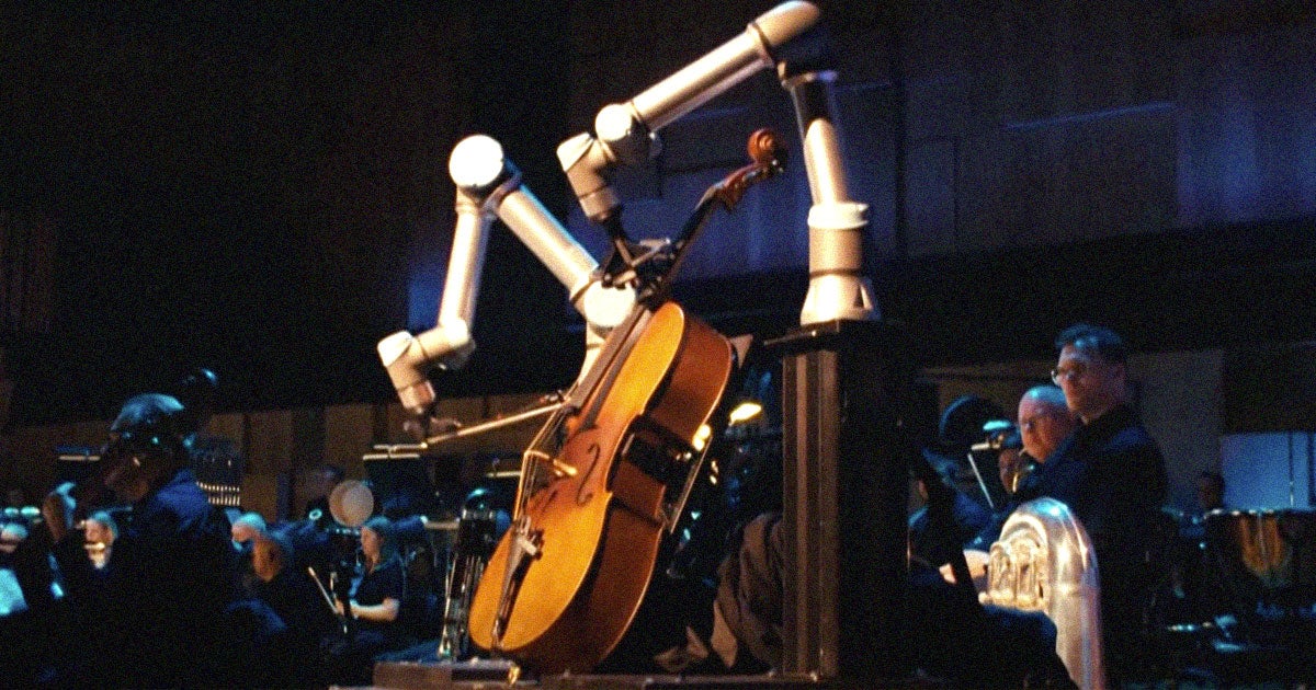 For perhaps the first time ever, a robot played a cello live on stage during a performance by a symphony orchestra.