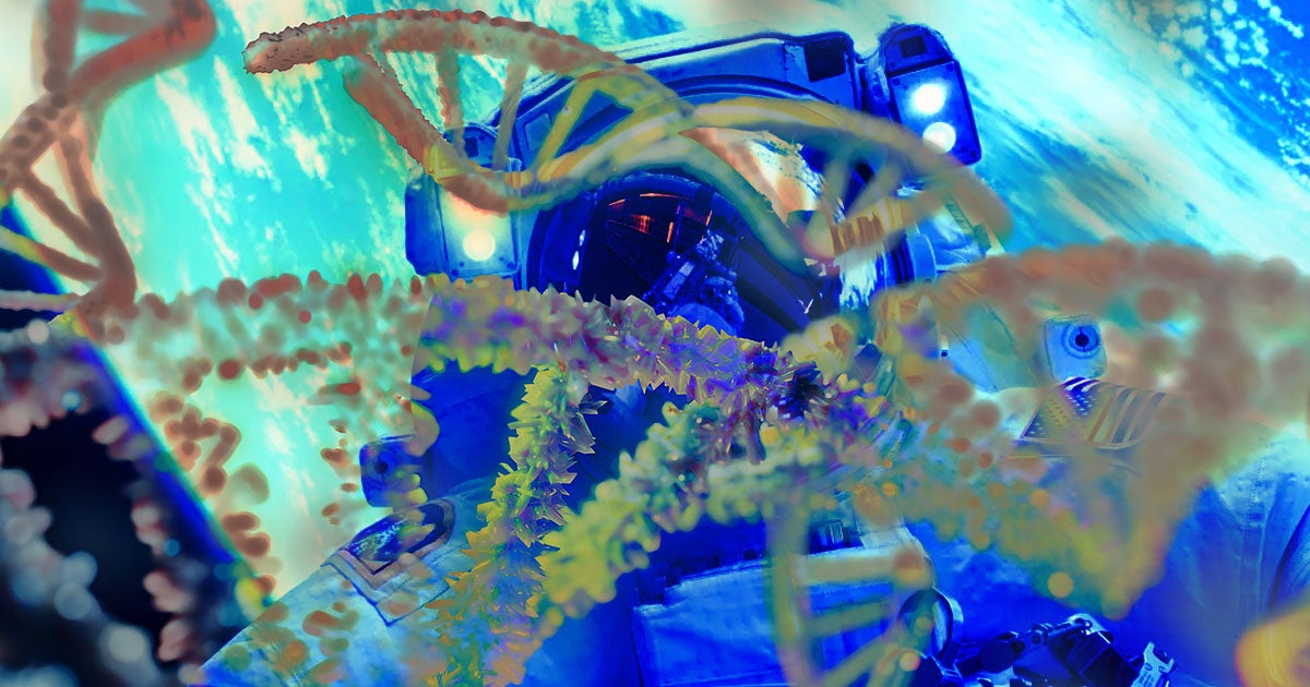 Researchers have found that human stem cells are constantly under stress in the microgravity of space, activating the "dark genome."